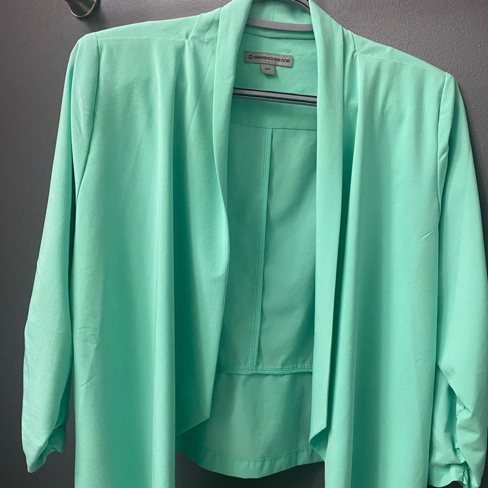 Turquoise Blazer - Very Bright and Cute!